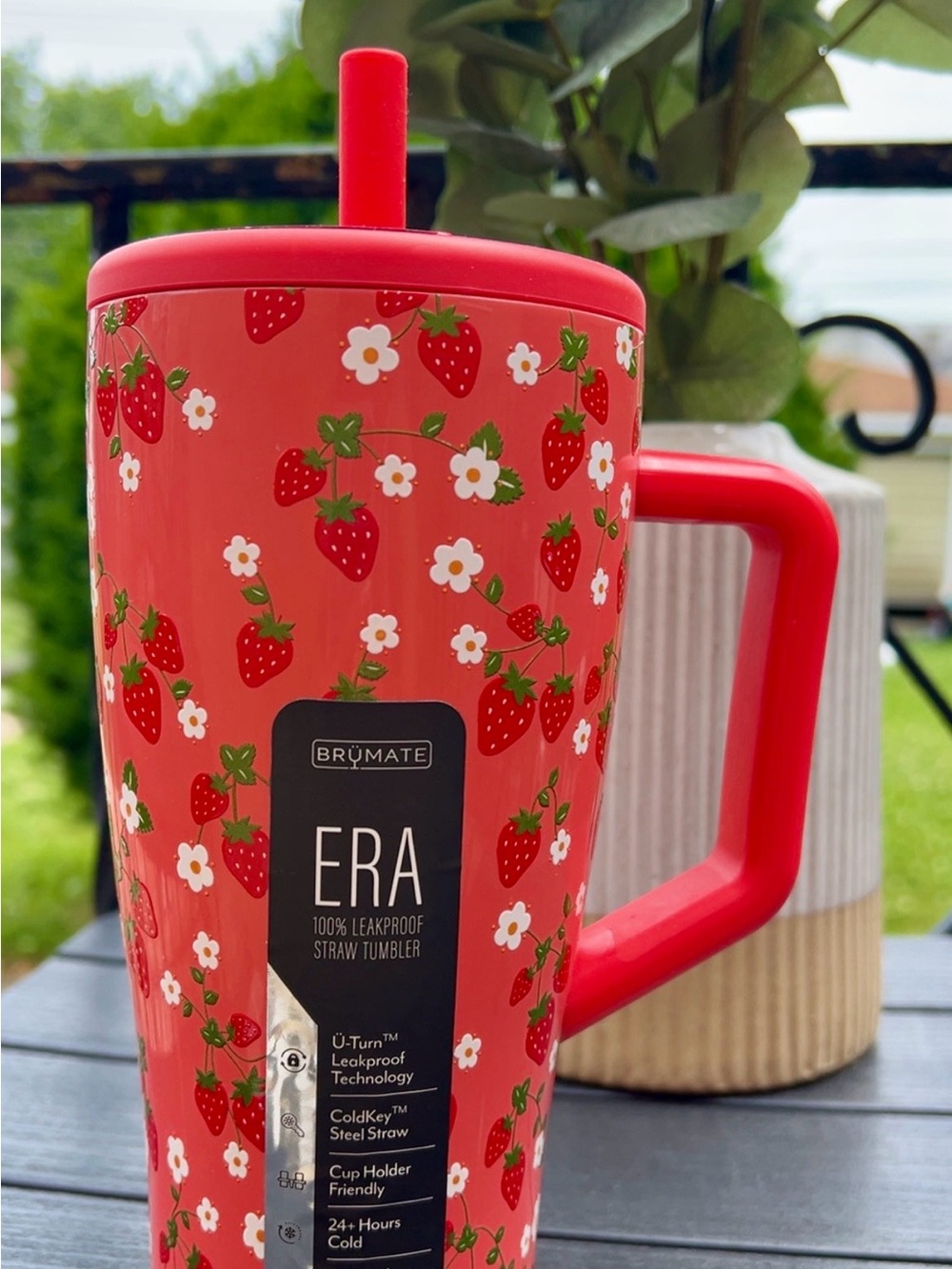 BrüMate ERA Strawberry Leakproof Straw Tumbler - Red